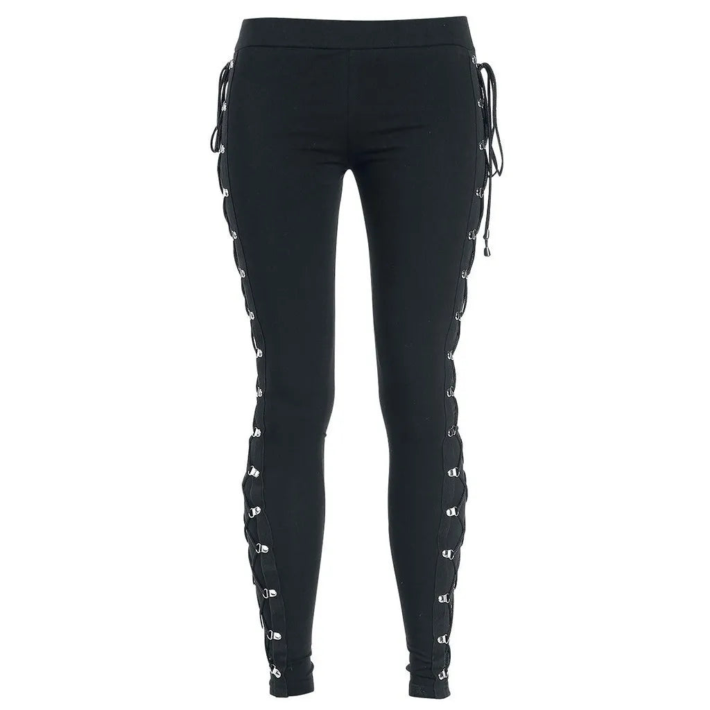 Vintage Halloween Slim Up Gothic Lace Pants