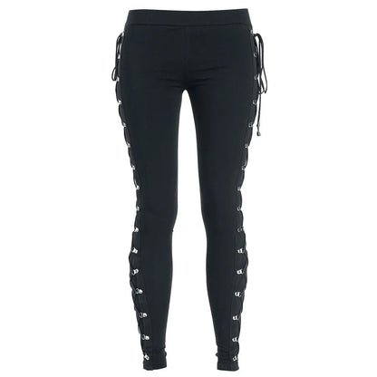 Vintage Halloween Slim Up Gothic Lace Pants