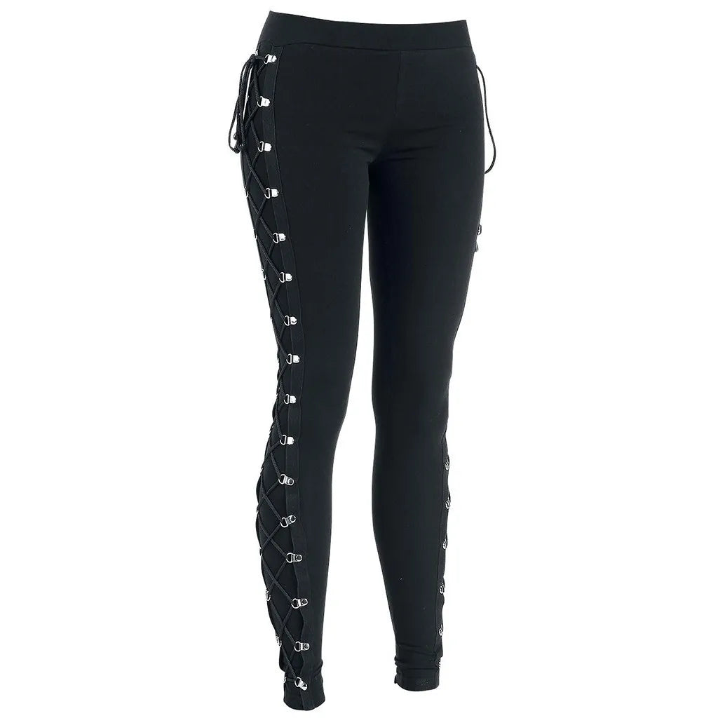 Vintage Halloween Slim Up Gothic Lace Pants
