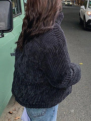 Vintage Zip Up Corduroy Padded Jacket