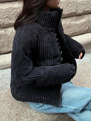 Vintage Zip Up Corduroy Padded Jacket