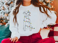 Voguish Cute Dog Fashion Pitbull All-Match Holiday Girl Christmas Hoodie White / S Hoodies-L
