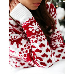 Winter Christmas Knitting Soft Warm Knitwear Full Sleeve Casual Sweater Sweaters-L