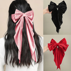 Velvet Large Wedding Korean Fashion Black Red Christmas Hair Accessory