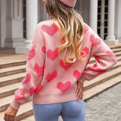 Cartoon Reindeer Print Christmas Sweater - Warm Long Sleeves Sweaters-L