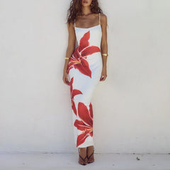 Cocktail Bodycon Floral Print Split Summer Streetwear Floral Dress floraldress-250126