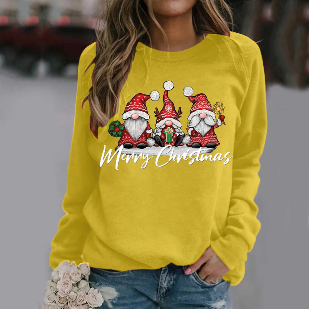 Merry Christmas All Season Fashion New Design Long Sleeve Hoodie Yellow / M Hoodies-L