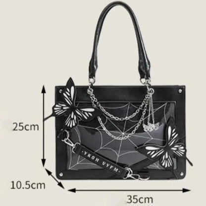 Vintage Gothic DIY Labyrinth Transparent Shoulder Ita Bag