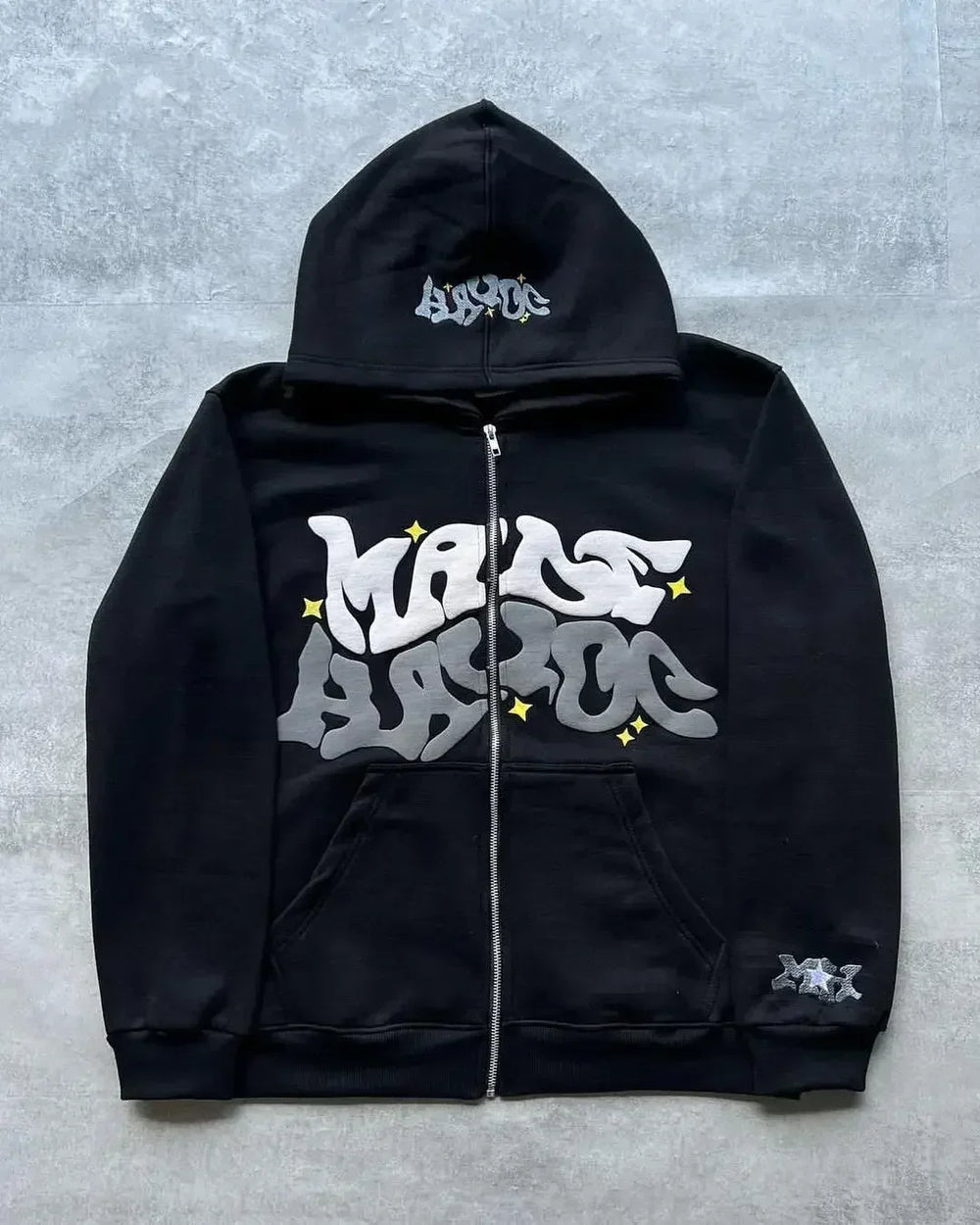 Retro Punk Fall Hoodie black 5 / S