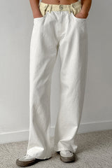 Colorblock Loose Straight Jean