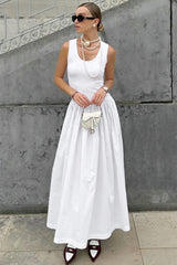 Knit U-Neck Maxi Dress