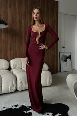 Asymmetrical High Waist Maxi Dress