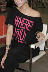 Neon Letter Print Oversized Short Sleeve T-Shirt