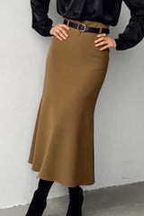 Brown Vintage Mermaid Skirt