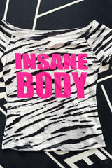 Leopard Eye Print Off Shoulder Y2K Crop Top