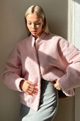 Pink Faux Fur Short Coat