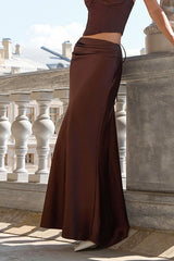 High-Waist Midi Bodycon Skirt