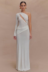Cutout One Sleeve Maxi Dress