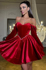 Boned Bustier Slim Waist Sexy Party Velvet Dress