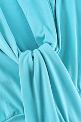 Ribbon Tie Neck Waist Tie Blouse