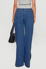 Low Rise Wide Leg Split Jean