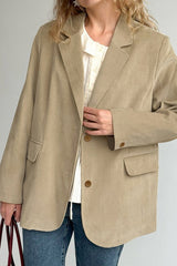 Elegant Corduroy Blazer Coat