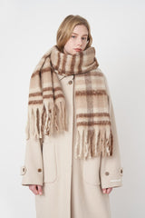 Vintage Plaid Cozy Knit Christmas Scarf