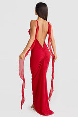 V-Back Mermaid Slip Dress