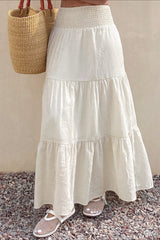 Solid Color Relaxed Fit Boho Skirt