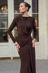 Elegant Waist Slim Maxi Dress