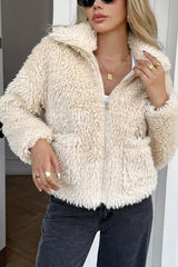 Elegant Faux Fur Long Coat