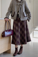 Vintage Red Mohair Christmas Skirt