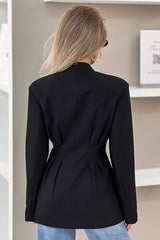 Slim Fit V Neck Blazer Coat