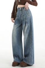 Wrinkled Vintage Wide Leg Jean