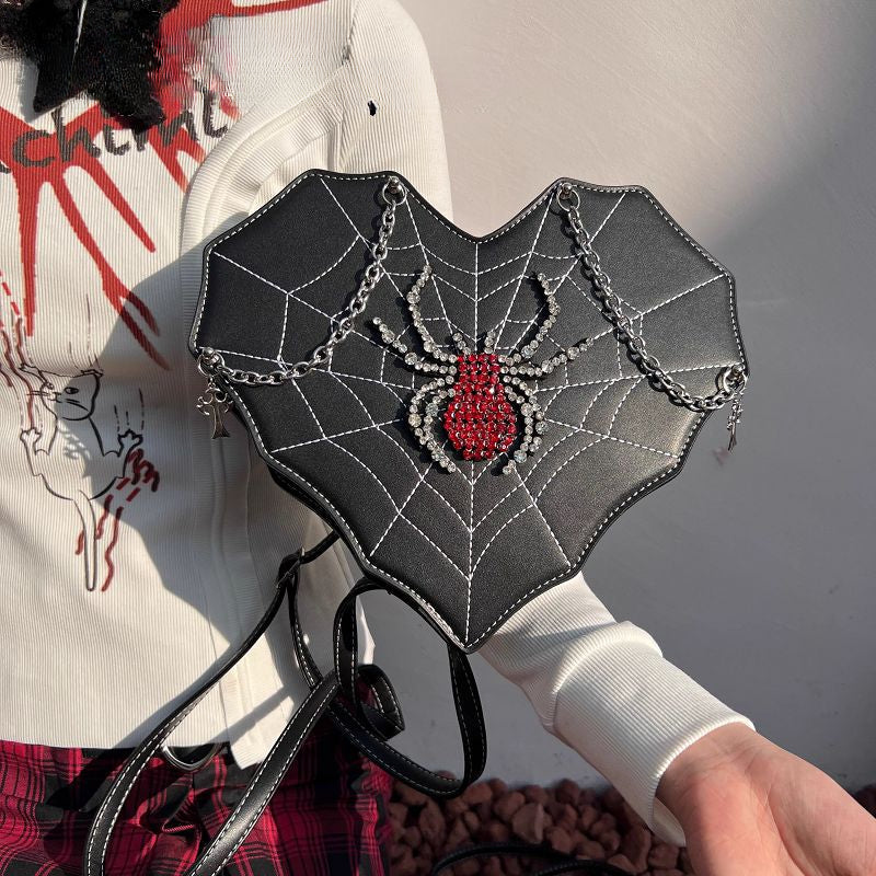 Harajuku Gothic Spider Crossbody Y2K Leather Lolita Punk Bag