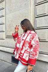 Printed Padded Pocket Coat