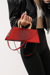Crocodile Pattern PU Chic Tote Shoulder Crossbody Bag