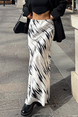 Satin Fishtail Bodycon Skirt