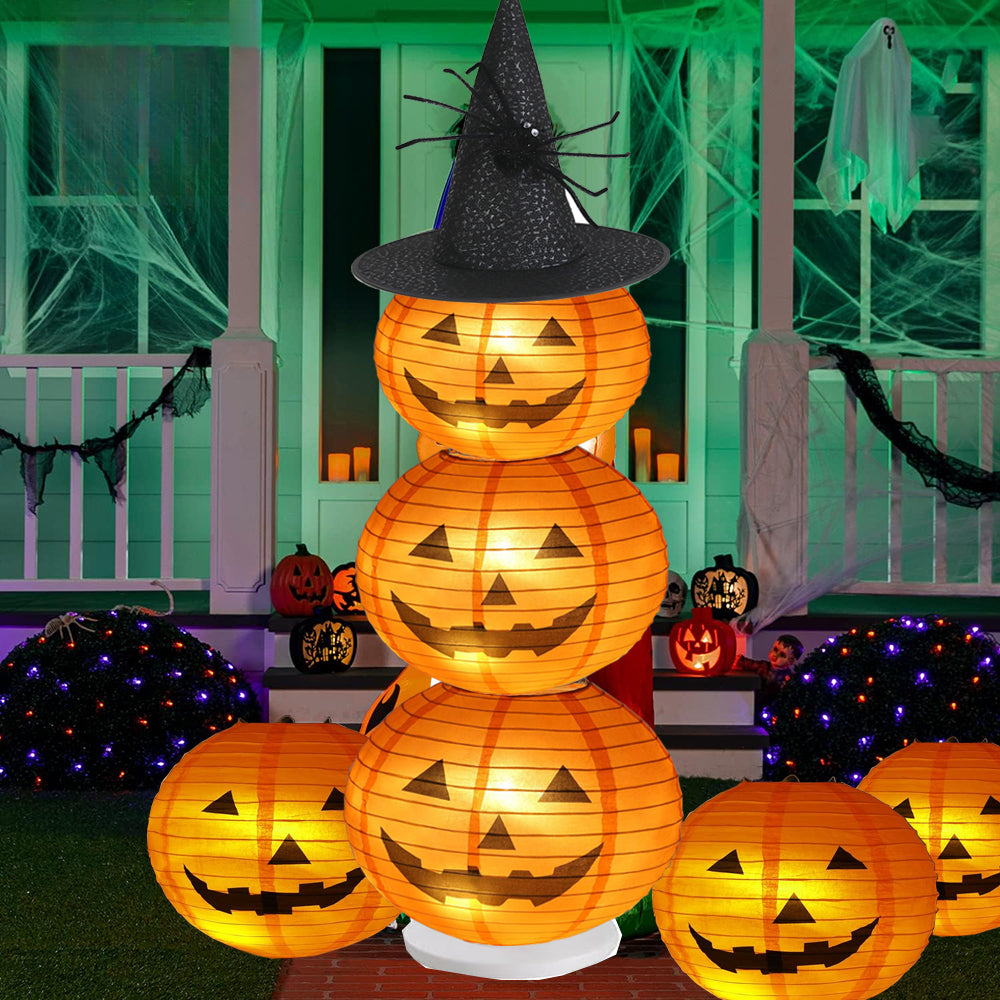 Spooky Pumpkin Lanterns with Lights Halloween Decorative Item