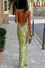 Bodycon Glitter Slip Dress