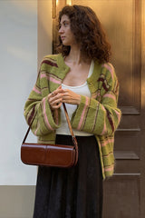 Striped Drop Shoulder Cardigan Knit Top