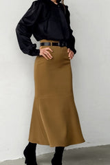 Brown Vintage Mermaid Skirt
