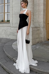 Elegant Ruffled Flowy Maxi Dress