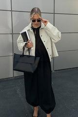 Khaki Lapel Commuter Jacket