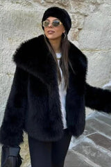 Winter Fashion Faux Fur Coat