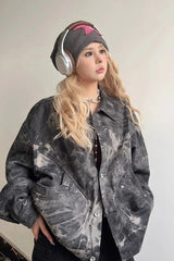 Vintage Y2K Tie-Dyed Denim Jacket