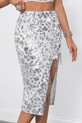 Fringe Sequin Christmas Skirt