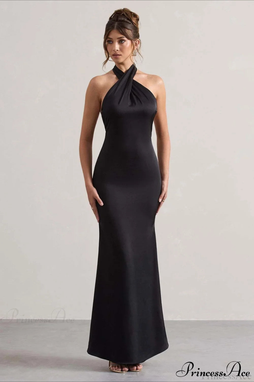 Halter Neck Sheath Formal Party Dress