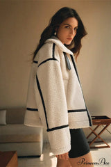 Shearling Biker Thick Fleece Coat