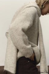 Soft Wool Crew Neck Loose Slouchy Sweater